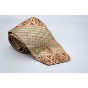Vintage X’Andrini Hughes & Hatcher Silk Tie Italian Asian Floral Stripe 4”
